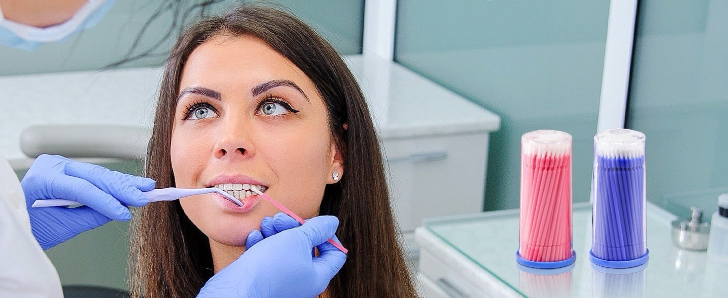 Disposable Micro Applicator Brush, Blue Super Fine 1.5mm, 400/Bx