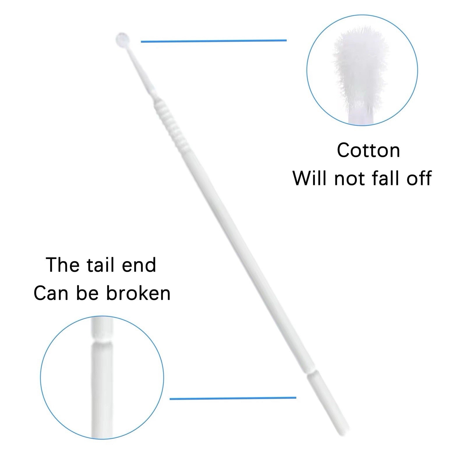 Disposable Micro Applicator Brush, Blue Super Fine 1.5mm, 400/Bx