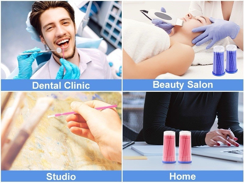 Disposable Micro Applicator Brush, Blue Super Fine 1.5mm, 400/Bx